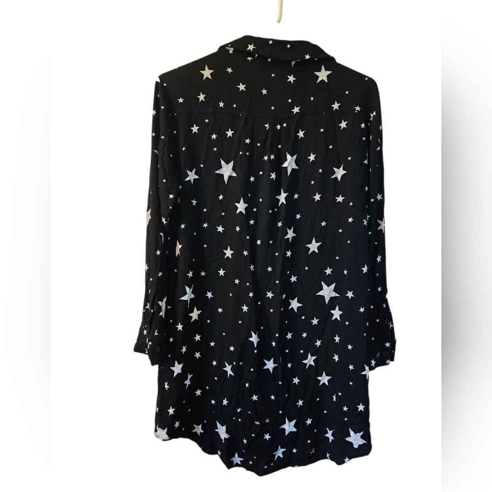 Michael Lauren Stars Button-down dress/tunic - Picture 4 of 13